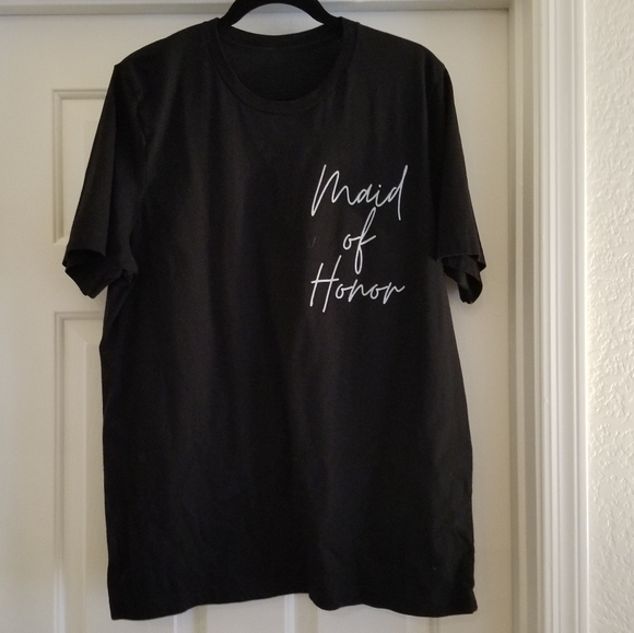 Black XL "Maid of Honor" Bridal Party Shirt - Picture 2 of 4